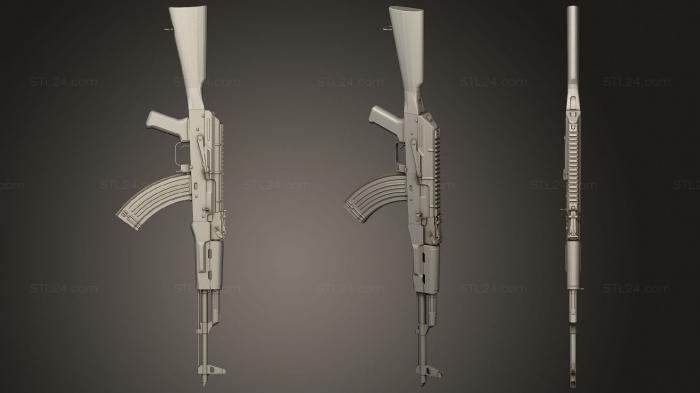 Оружие (AKM AK 47, WPN_0298) 3D модель для ЧПУ станка